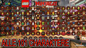 ALLE 101 NINJAGO CHARAKTERE - THE LEGO NINJAGO MOVIE VIDEOGAME GAMEPLAY  DEUTSCH