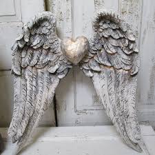 angel wings wall decor shabby cottage