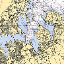 New York City Island Throgs Neck Nautical Chart Decor