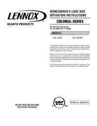 Lennox Hearth Indoor Fireplace Col 3629