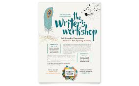 Writers Workshop Flyer Template Word Publisher