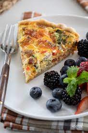 roasted red pepper and sausage quiche