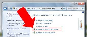 cambiar nombre de usuario en windows 7