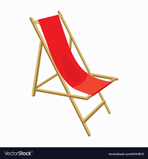 beach chair icon cartoon style royalty