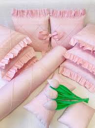 light pink baby girl bedding set cot
