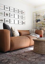 new brown leather couch house of hipsters