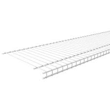8 ft x 12 in white universal wire shelf