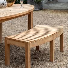Nicia Teak Curved Low Natural Wooden