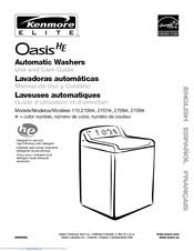 While the oasis washer should work well with standard care and maintenance. Kenmore Elite Oasis He 110 2709 Series Manuals Manualslib