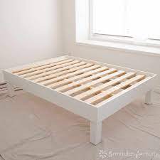 diy wood bed frame how to build a bed