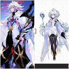 Proto female Merlin has been as announced for fgo arcade. (Male Merlin on  the left and female Merlin on the right. ) : r/TwoBestFriendsPlay