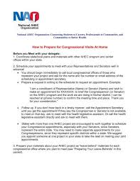 how to prepare for congressional visits