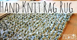 hand knit rag rug
