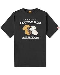 human made dogs t shirt in black for