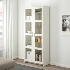 Brimnes Glass Door Cabinet White 80x190
