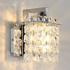 House Rectangle Sconce Light Clear Crystal Antique Style Chrome Wall Mounted Lighting Takeluckhome Com