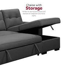 L Shaped Sectional Sleeper Sofa Bed