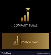 Gold Star Chart Business Finance Logo