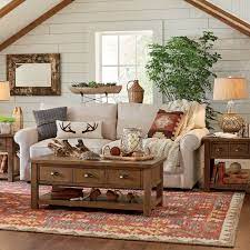 hunting lodge inspired home living room