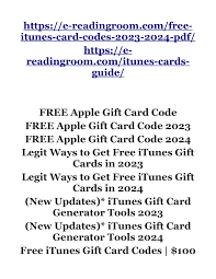 free itunes gift card codes 2024 itunes