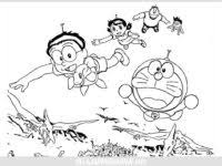 Imut dan lucu, itulah karakter yang tergambarkan dalam sebuah tokoh kartun asal jepang yang populer ini. Gambar Mewarnai Doraemon Sedang Terbang Bersama Kawan Kawan Belajarmewarnai Info