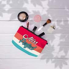 miss perfect lined cosmetic bag