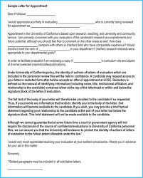 Job Appointment Letter 12 Sample Letters And Templates