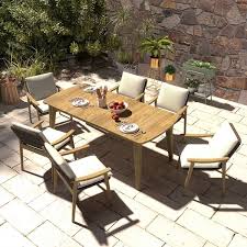 7 Pieces Outdoor Patio Dining Set With