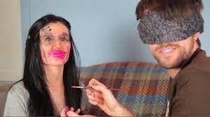 blindfolded makeup challenge