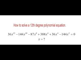 Solve A 3 Degree Polynomial Equation