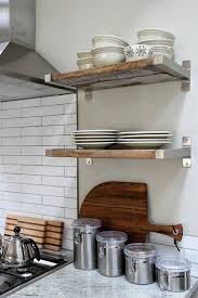 reclaimed shelves 2 kitchen wall