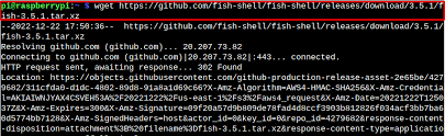 how to install fish s on raspberry pi
