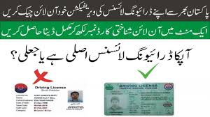 check driving licence verification