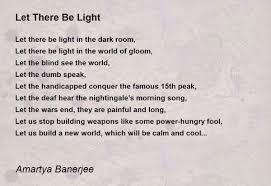 let there be light poem by amartya banerjee