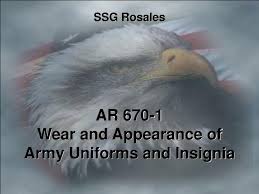 ar 670 1 wear and appearance of army