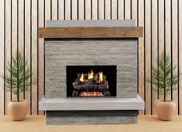Fireplace With Designer Logs