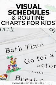 Visual Schedules Routine Charts For Kids And Next Comes L