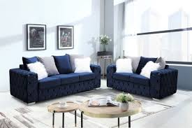 3 Pcs Blue Sofa Set Ameublement