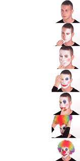 putting on clown makeup template 1