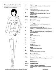 Printable Body Measurement Chart For Sewing Www