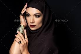 beautiful muslim woman in hijab with