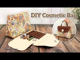 diy cosmetic bag with brush holder
