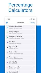 percene calculator in apps
