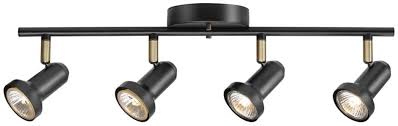 Globe Electric 59443 Melo 4 Track Lighting Antique Brass Accents Bulbs Included 5 31 Dark Bronze Amazon Com
