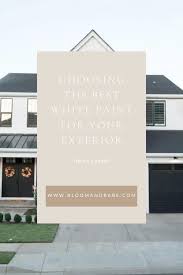 White Paint For Your Exterior