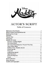 aladdin script flipbook by michael
