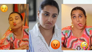 vidya balan emulates emojis in latest