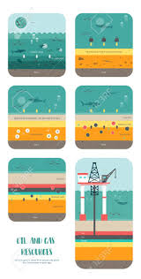 Set Of Infographics Chart Or Banner On How To Petroleum Fossil
