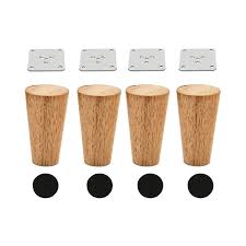 wood 4 inch furniture legs 4 round