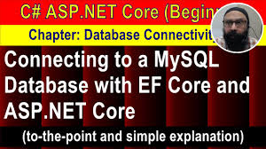 c ef core mysql database connectivity